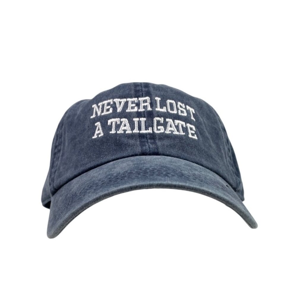 David & Young Blue & White Embroidered Never Lost A Tailgate Baseball Hat - Picture 2 of 11